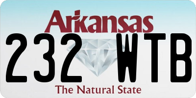 AR license plate 232WTB