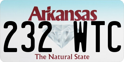 AR license plate 232WTC