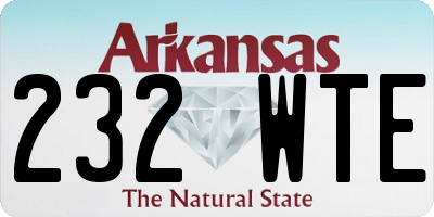 AR license plate 232WTE