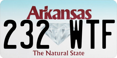 AR license plate 232WTF