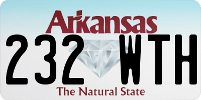 AR license plate 232WTH