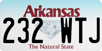 AR license plate 232WTJ