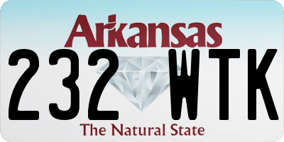 AR license plate 232WTK
