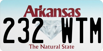 AR license plate 232WTM