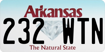 AR license plate 232WTN