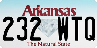 AR license plate 232WTQ