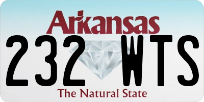AR license plate 232WTS