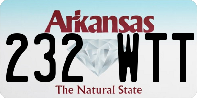 AR license plate 232WTT