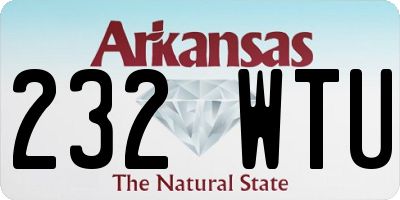 AR license plate 232WTU