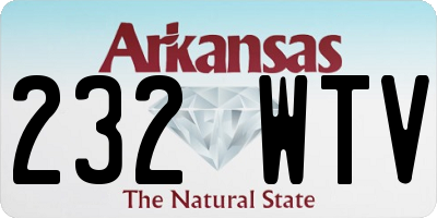AR license plate 232WTV