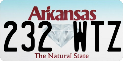 AR license plate 232WTZ