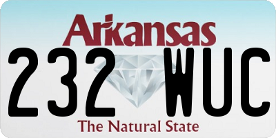 AR license plate 232WUC