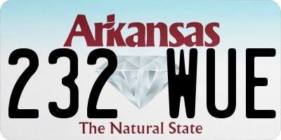 AR license plate 232WUE