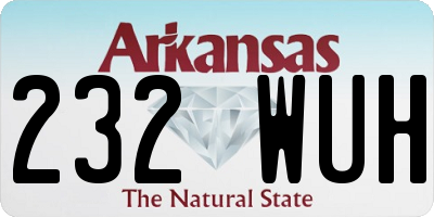 AR license plate 232WUH
