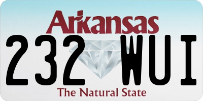 AR license plate 232WUI