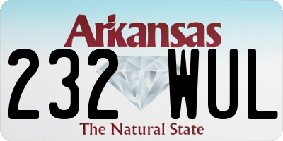 AR license plate 232WUL