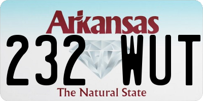AR license plate 232WUT