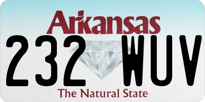 AR license plate 232WUV