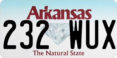 AR license plate 232WUX