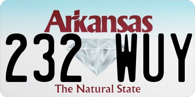 AR license plate 232WUY