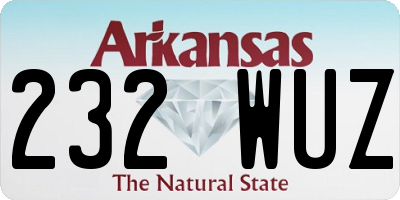 AR license plate 232WUZ