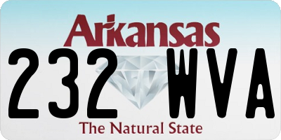 AR license plate 232WVA