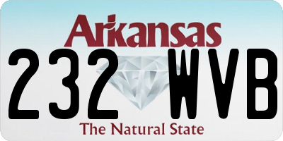 AR license plate 232WVB