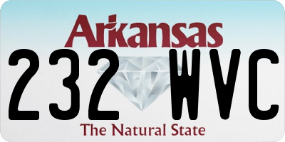 AR license plate 232WVC