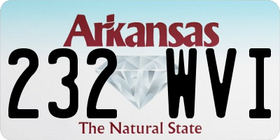 AR license plate 232WVI