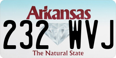 AR license plate 232WVJ