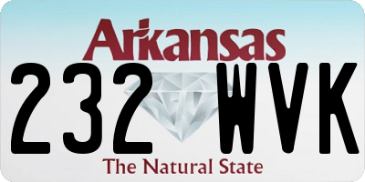 AR license plate 232WVK