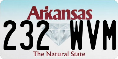 AR license plate 232WVM