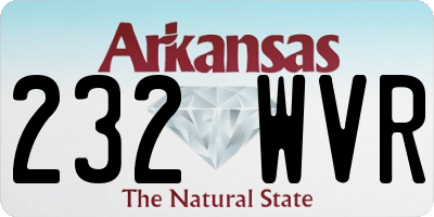 AR license plate 232WVR