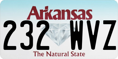 AR license plate 232WVZ