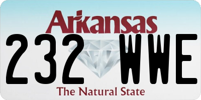 AR license plate 232WWE