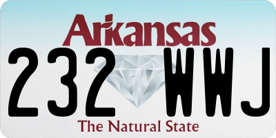 AR license plate 232WWJ