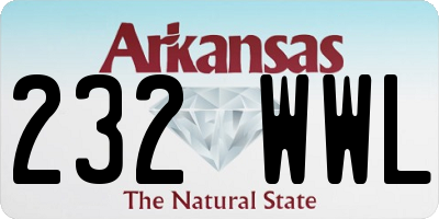 AR license plate 232WWL