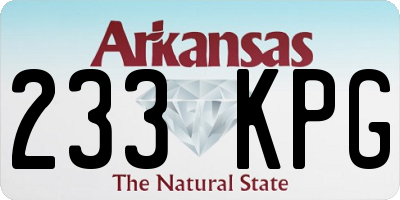 AR license plate 233KPG