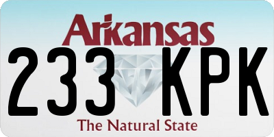 AR license plate 233KPK