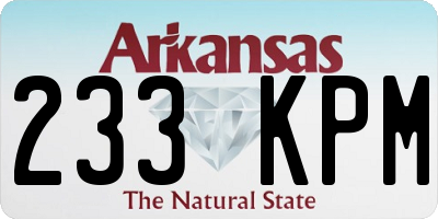 AR license plate 233KPM