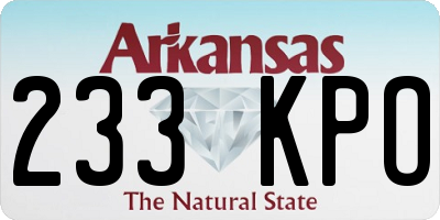 AR license plate 233KPO