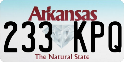 AR license plate 233KPQ