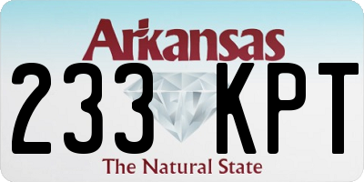 AR license plate 233KPT