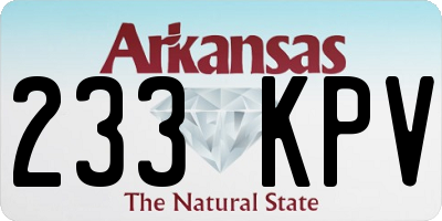 AR license plate 233KPV