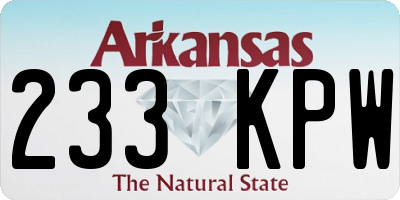 AR license plate 233KPW