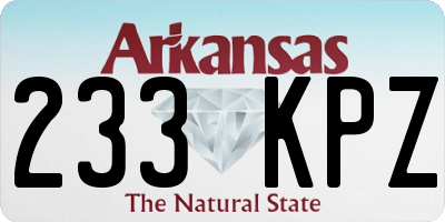 AR license plate 233KPZ