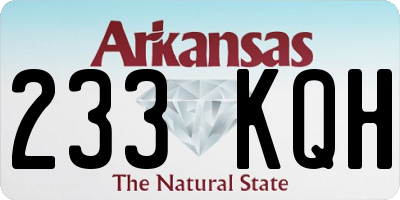 AR license plate 233KQH