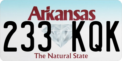 AR license plate 233KQK