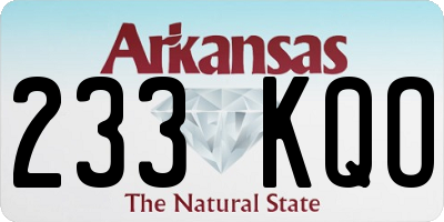 AR license plate 233KQO
