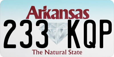 AR license plate 233KQP